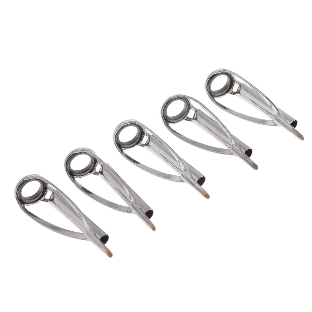 5pcs Fishing Rod Pole Guides Tips Top Eye Rings Rod Repair Kit 3.4mm