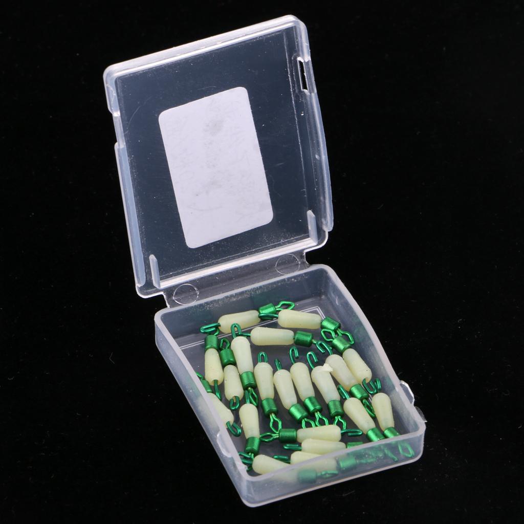 20pcs Fishing Sub-line Link Connectors Quick Change Rolling Swivels Clips L 