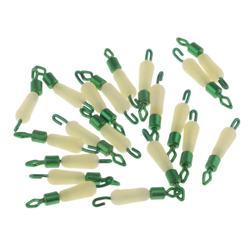 20pcs Fishing Sub-line Link Connectors Quick Change Rolling Swivels Clips L 