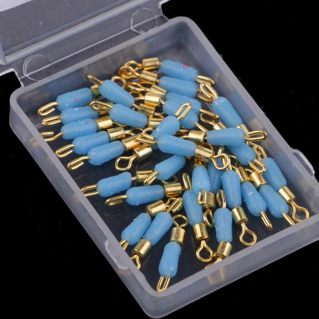 2x30pcs Quick Change Fishing Swivels Clips Pins Fast Link Line Connector 15mm