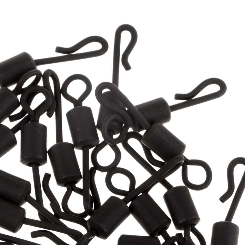 25pcs Carp Fishing Swivel Quick Change / Release Swivel Cap Tackle Connector