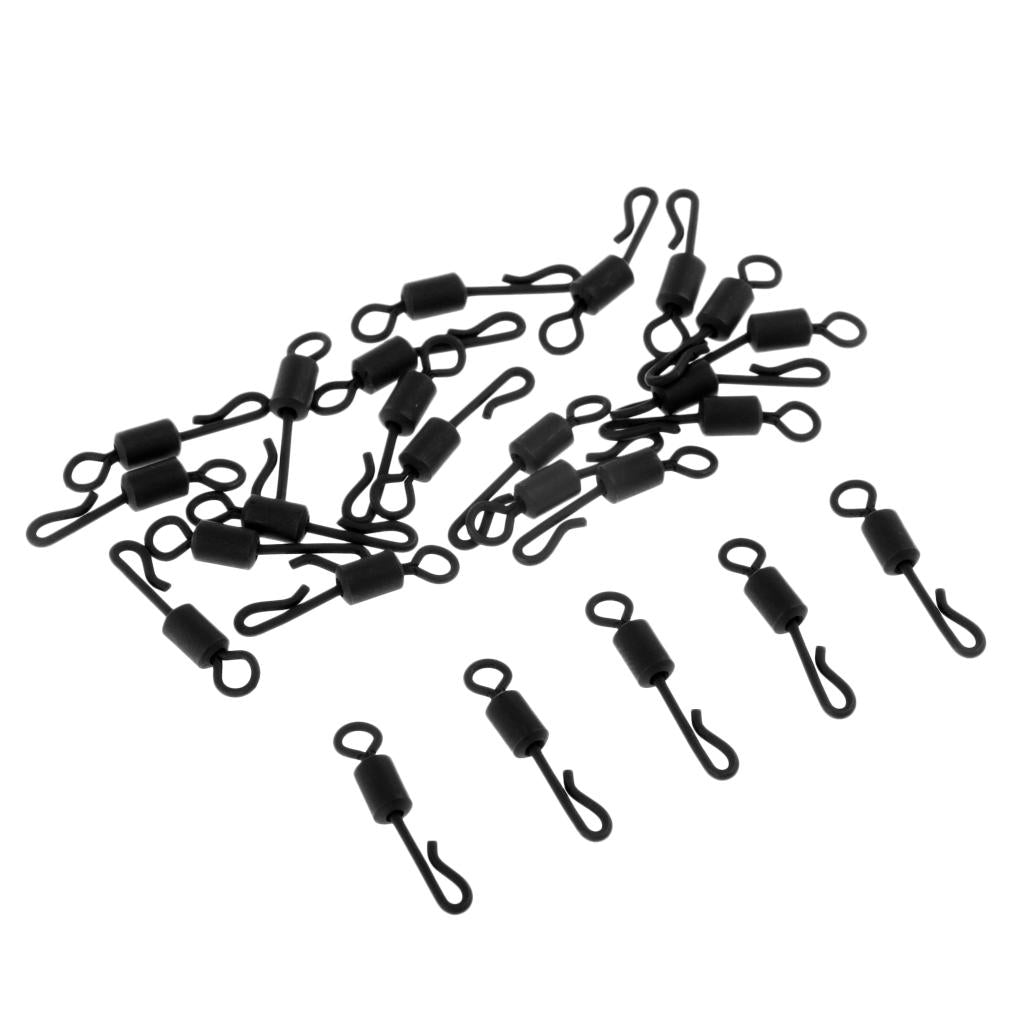 25pcs Carp Fishing Swivel Quick Change / Release Swivel Cap Tackle Connector