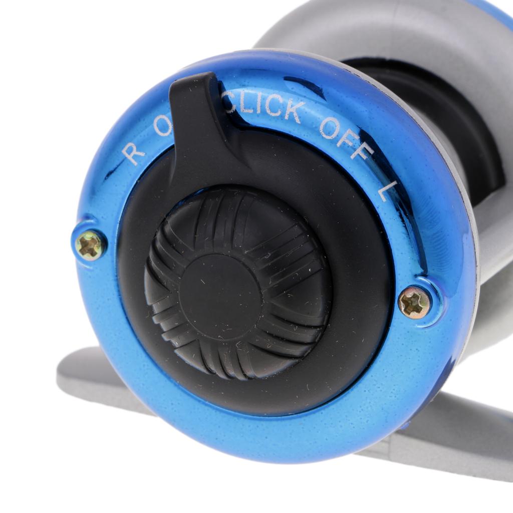 Mini Ice Fishing Reel 1BB Dual Rocker Arm Winter Baitcasting Reel Blue
