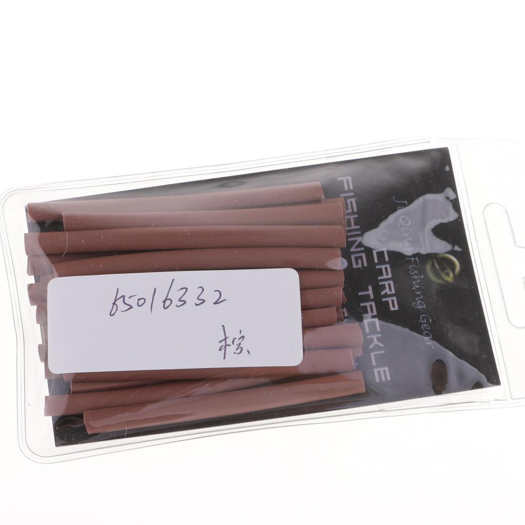 20pcs Heat Shrink Tube Rigging Rig Sleeve Carp Fishing Rig Accessories Brown