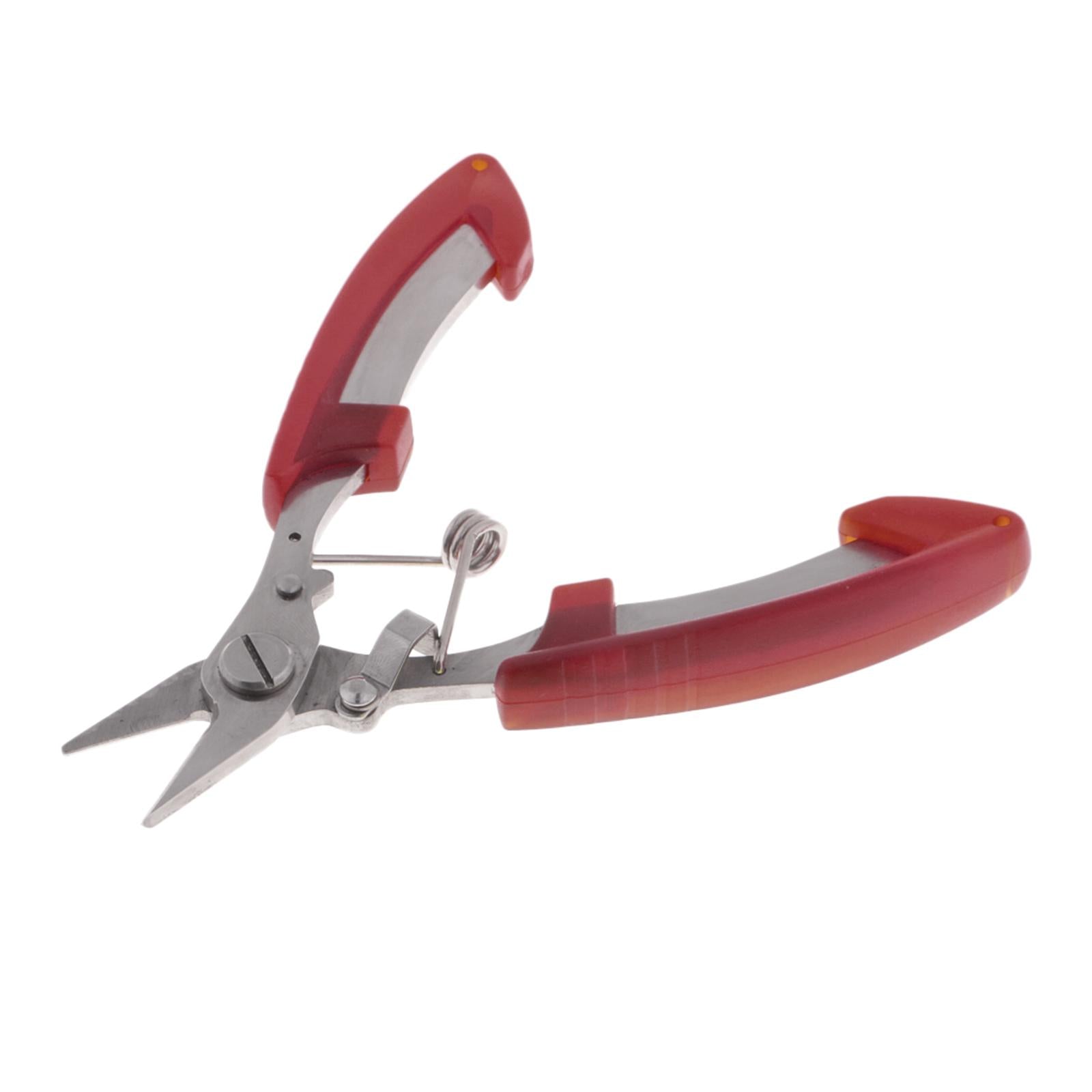 Stainless Steel Fishing Pliers Line Cutter Hook Remover Knot Puller Orange