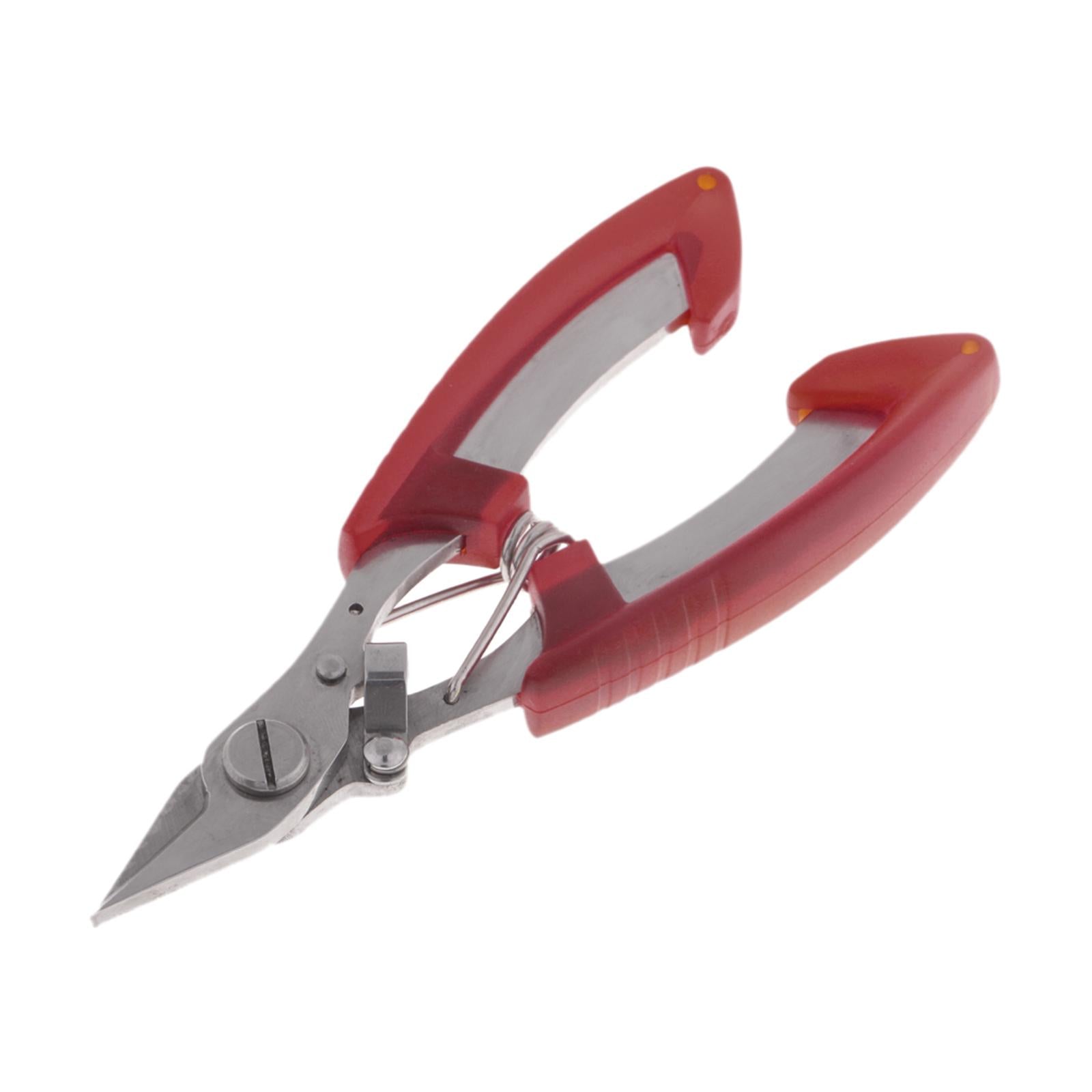Stainless Steel Fishing Pliers Line Cutter Hook Remover Knot Puller Orange