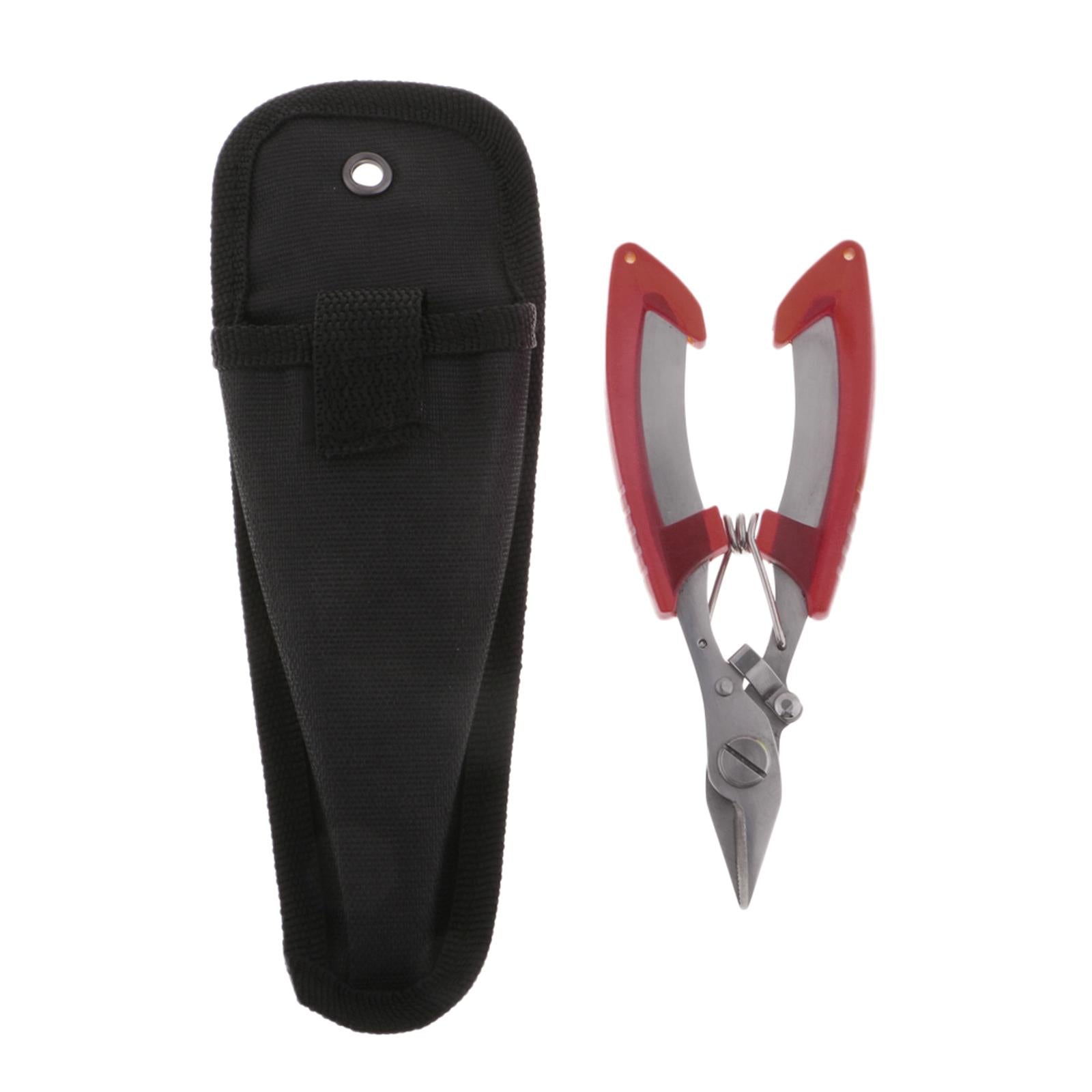 Stainless Steel Fishing Pliers Line Cutter Hook Remover Knot Puller Orange