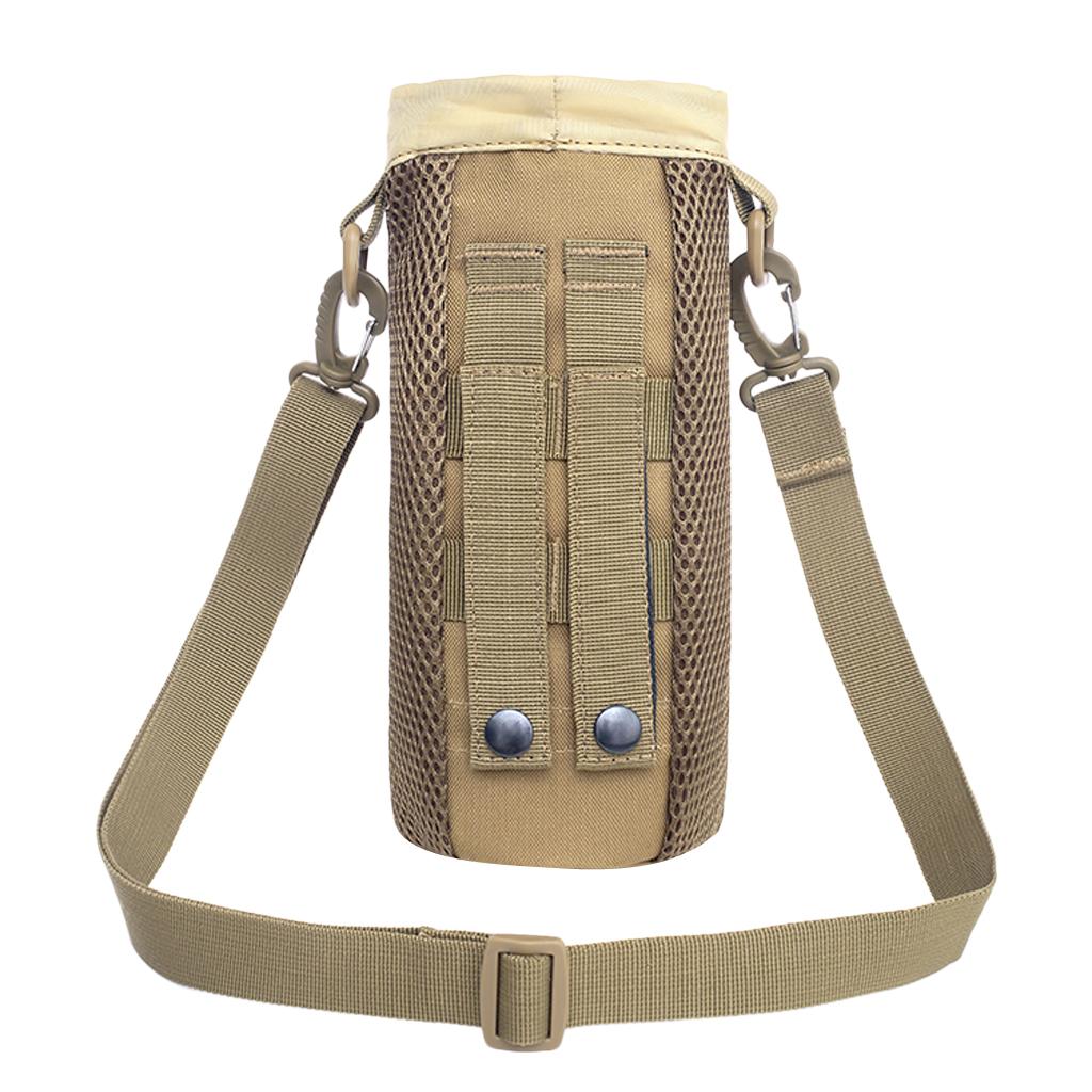 Tactical Molle Water Bottle Bag Pouch Holder Carrier Kettle Pack 750ml Khaki