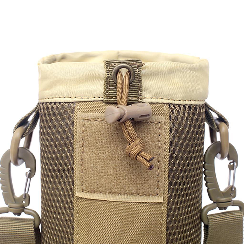 Tactical Molle Water Bottle Bag Pouch Holder Carrier Kettle Pack 750ml Khaki
