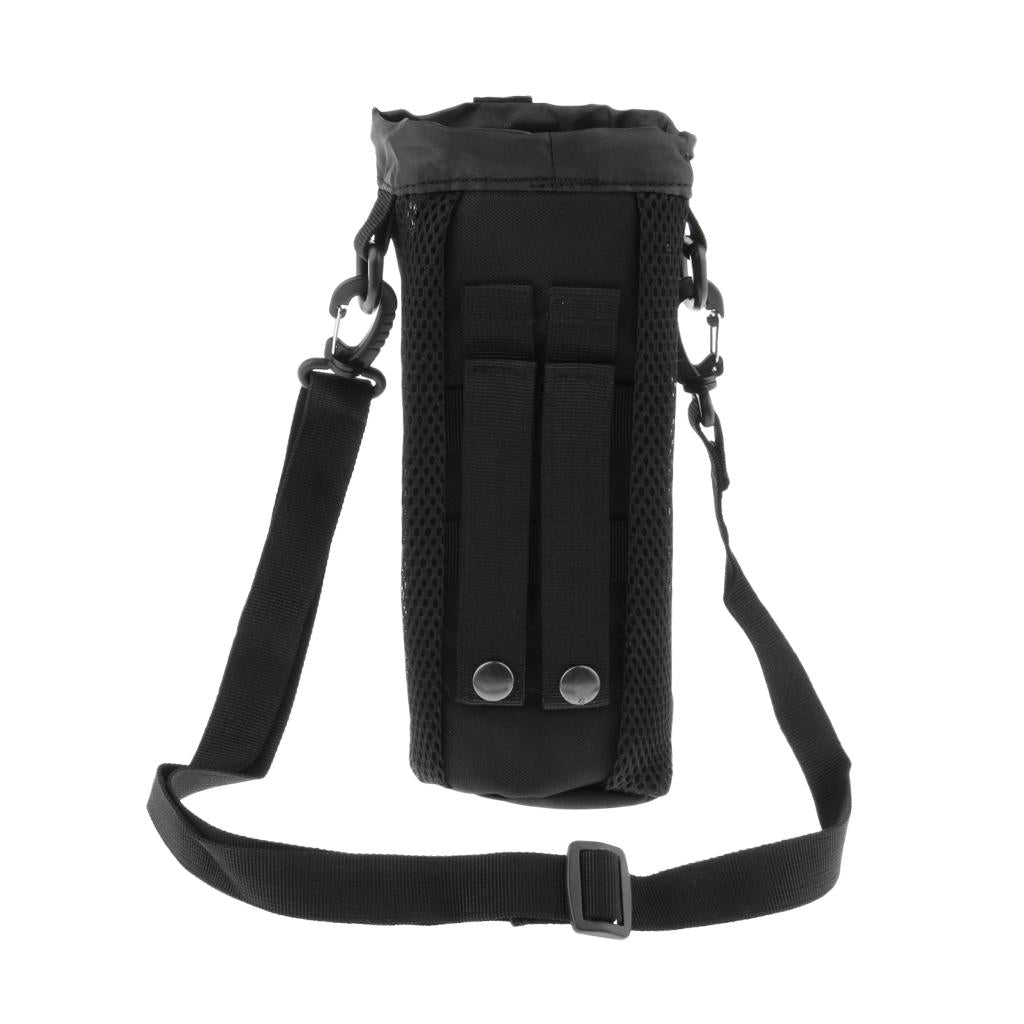 Tactical Molle Water Bottle Bag Pouch Holder Carrier Kettle Pack 750ml Black