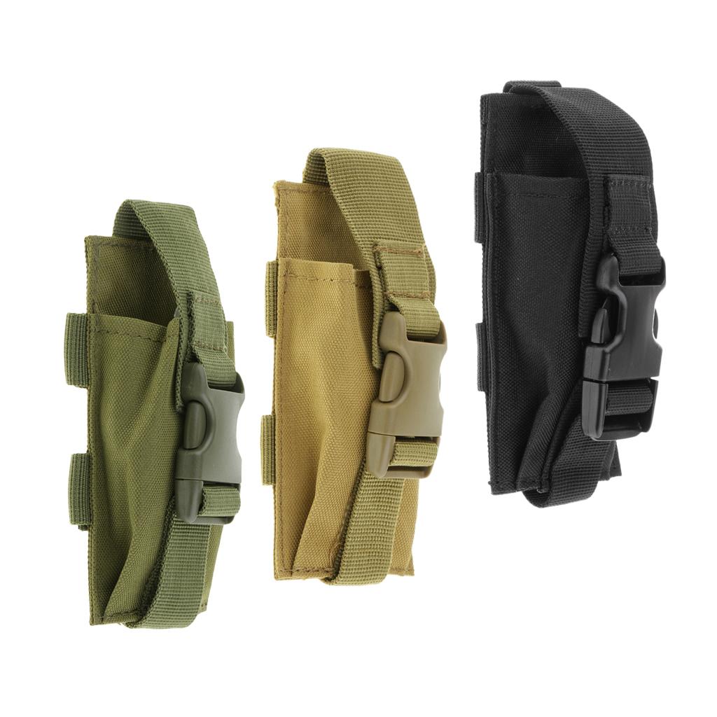 Tactical Flashlight Pouch Versatility Outdoor Fishing Canvas Bag Army Green