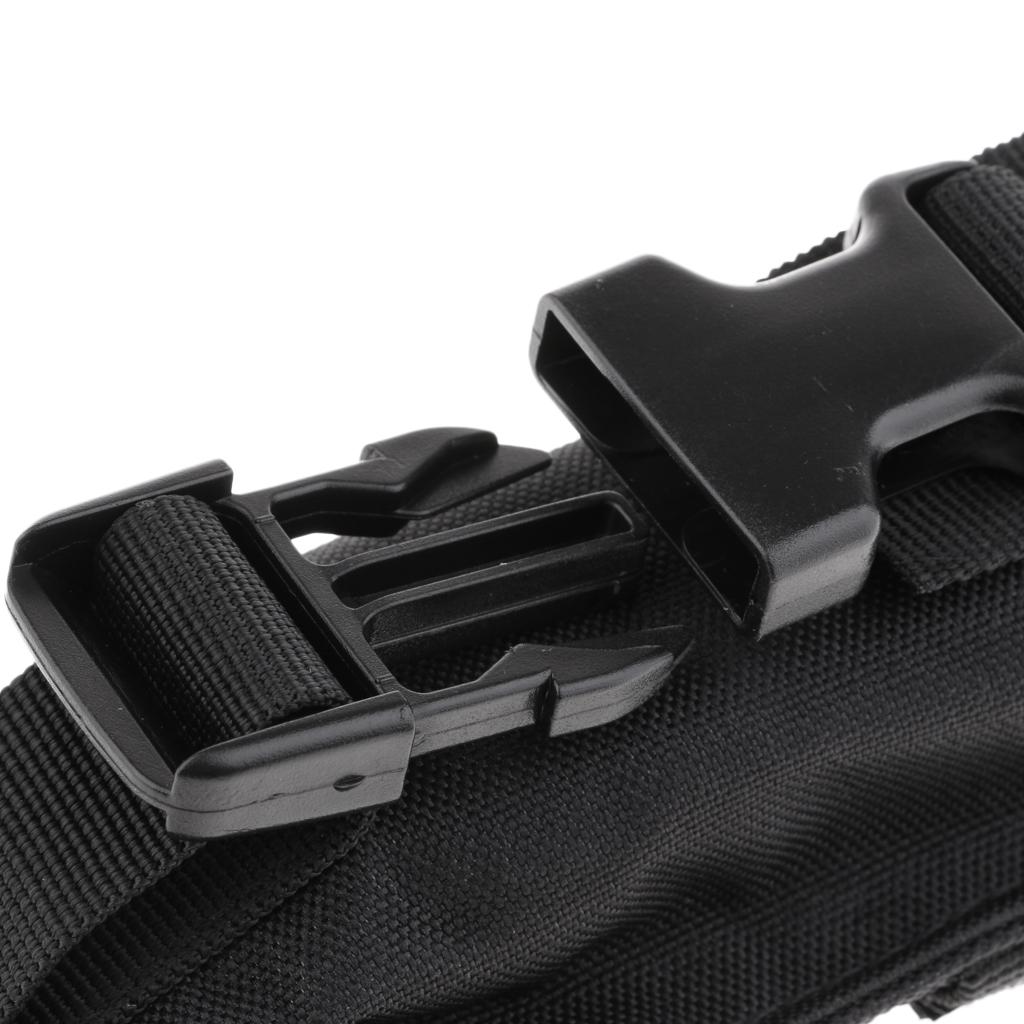 Tactical Flashlight Pouch Versatility Outdoor Fishing Canvas Bag Black