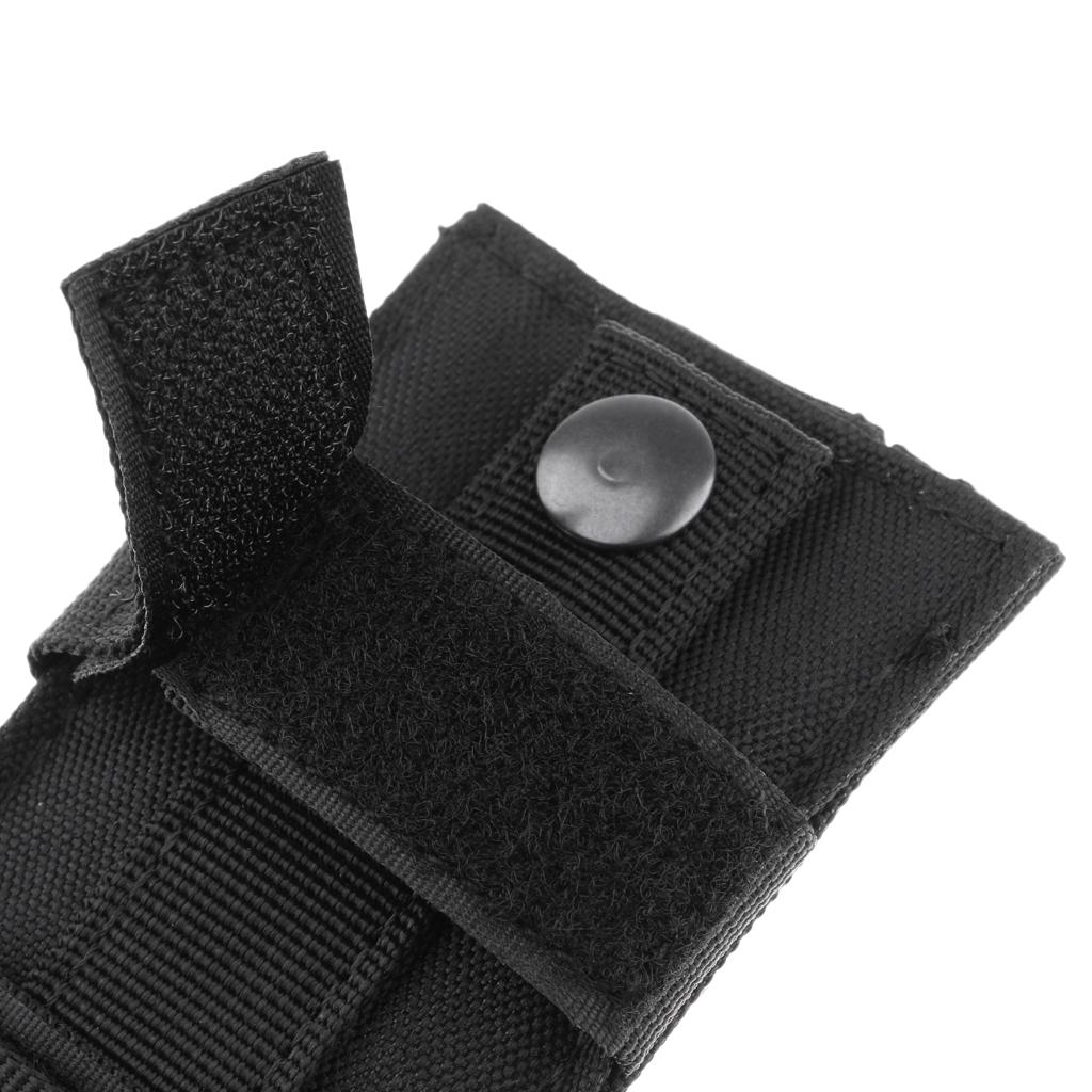 Tactical Flashlight Pouch Versatility Outdoor Fishing Canvas Bag Black
