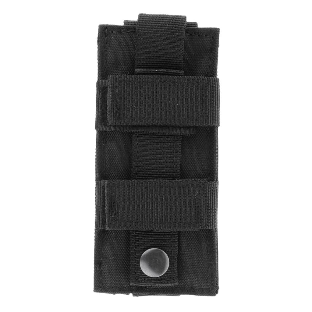 Tactical Flashlight Pouch Versatility Outdoor Fishing Canvas Bag Black