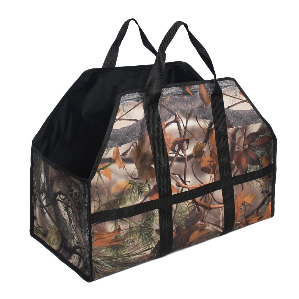 Heavy Duty Water Resistant Oxford Firewood Log Carrier Wood Holder Bag
