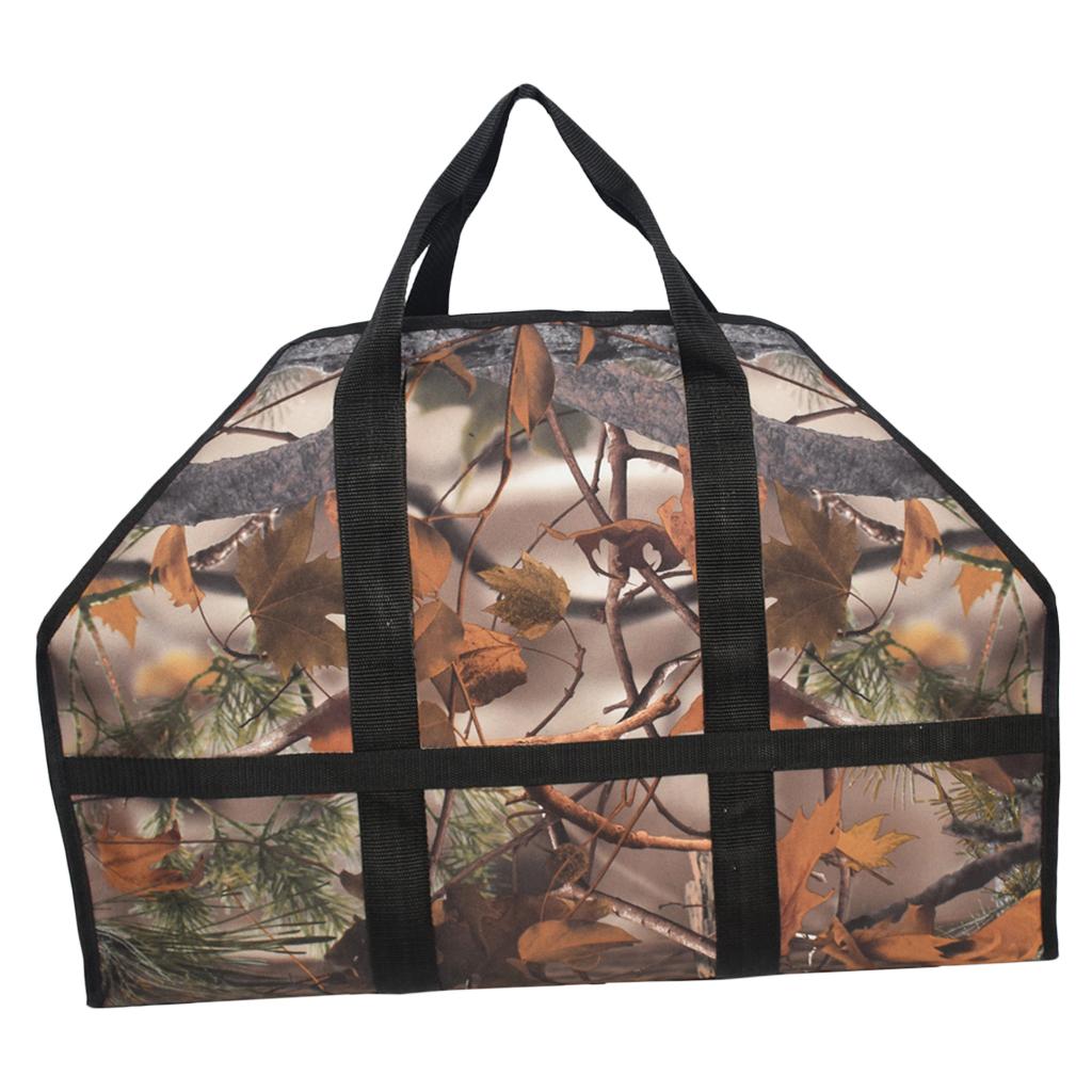 Heavy Duty Water Resistant Oxford Firewood Log Carrier Wood Holder Bag
