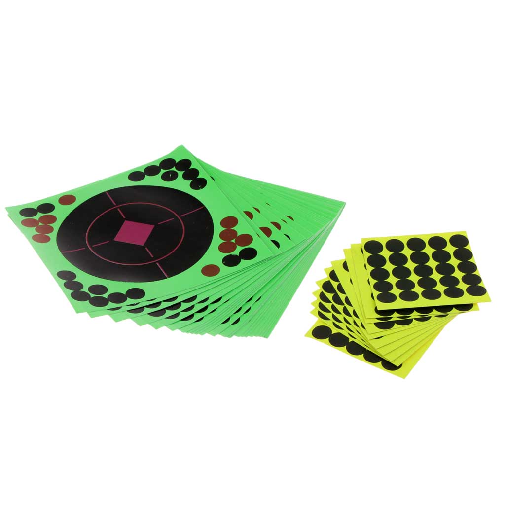 25pcs Shooting Targets Reactive Splatter Adhesive Paper Target with Patches