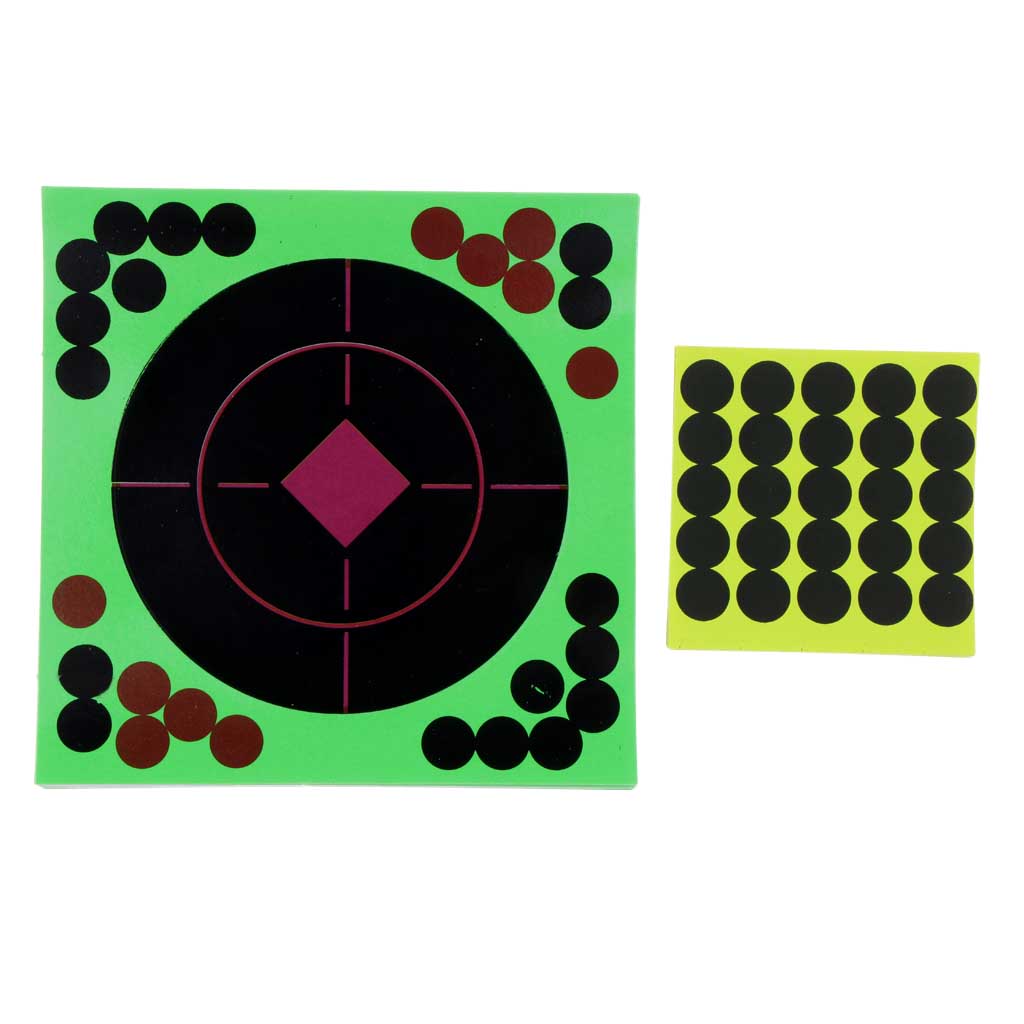 25pcs Shooting Targets Reactive Splatter Adhesive Paper Target with Patches