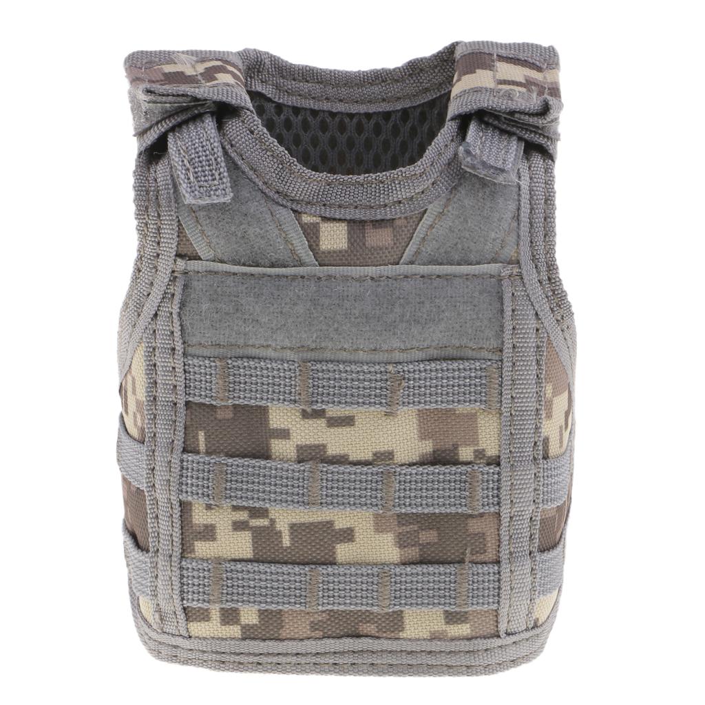 Mini Molle Vest Beer Water Bottle Cooler Carrier Drink Decoration Set ACU