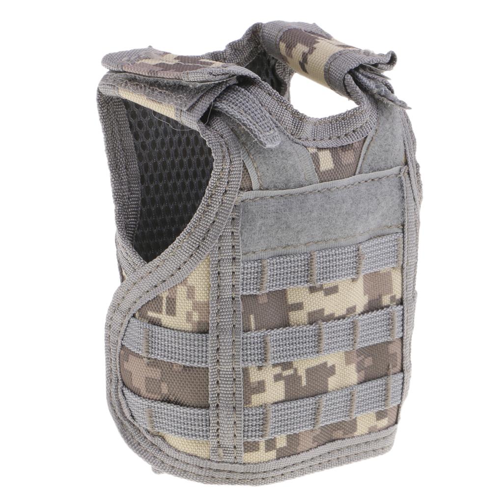 Mini Molle Vest Beer Water Bottle Cooler Carrier Drink Decoration Set ACU