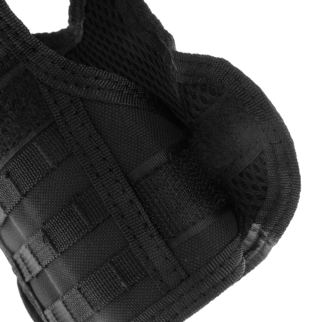 Mini Molle Vest Beer Water Bottle Cooler Carrier Drink Decoration Set Black