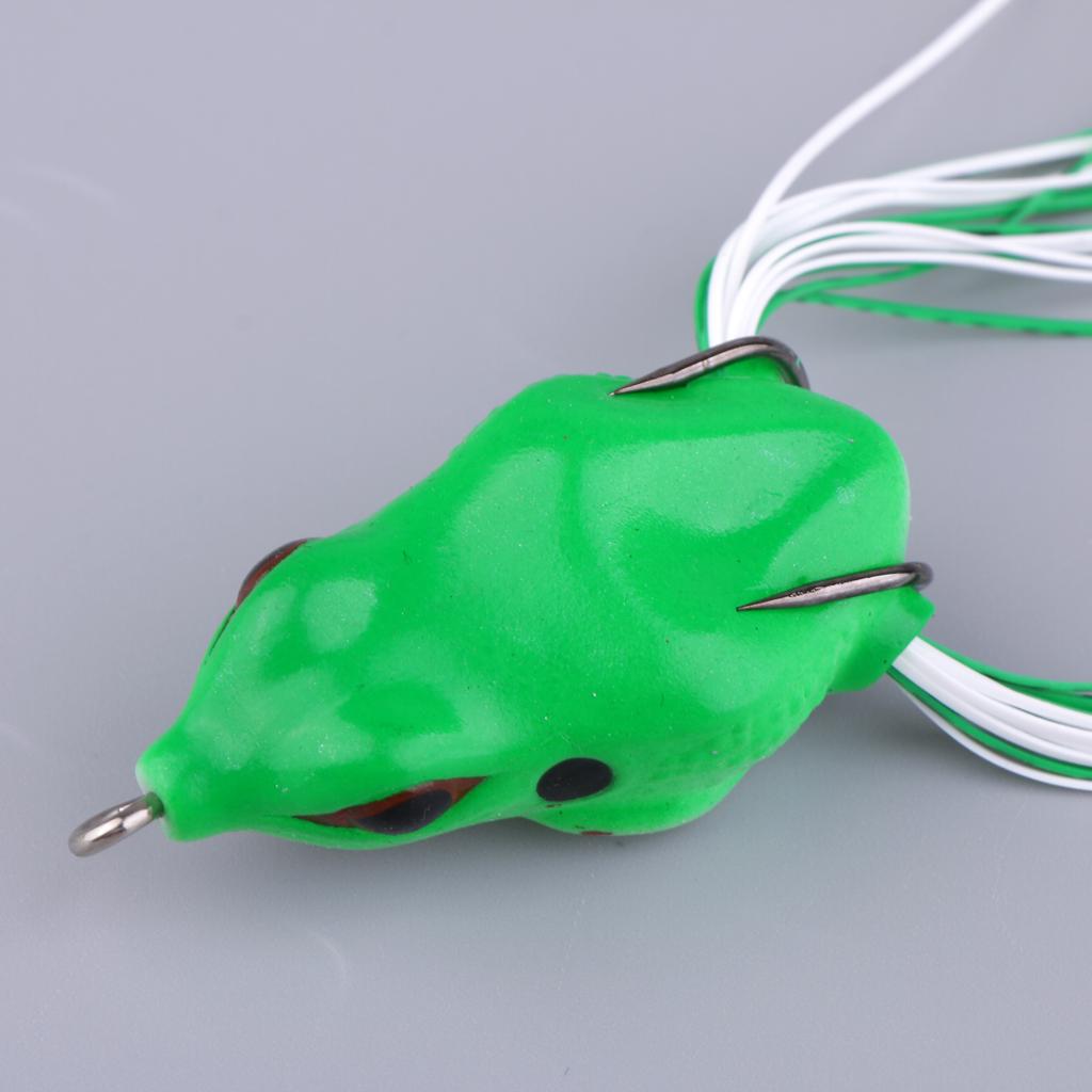 5pcs Frog Soft Fishing Lure Bass Snakehead Bait Topwater Swimbait Crankbait