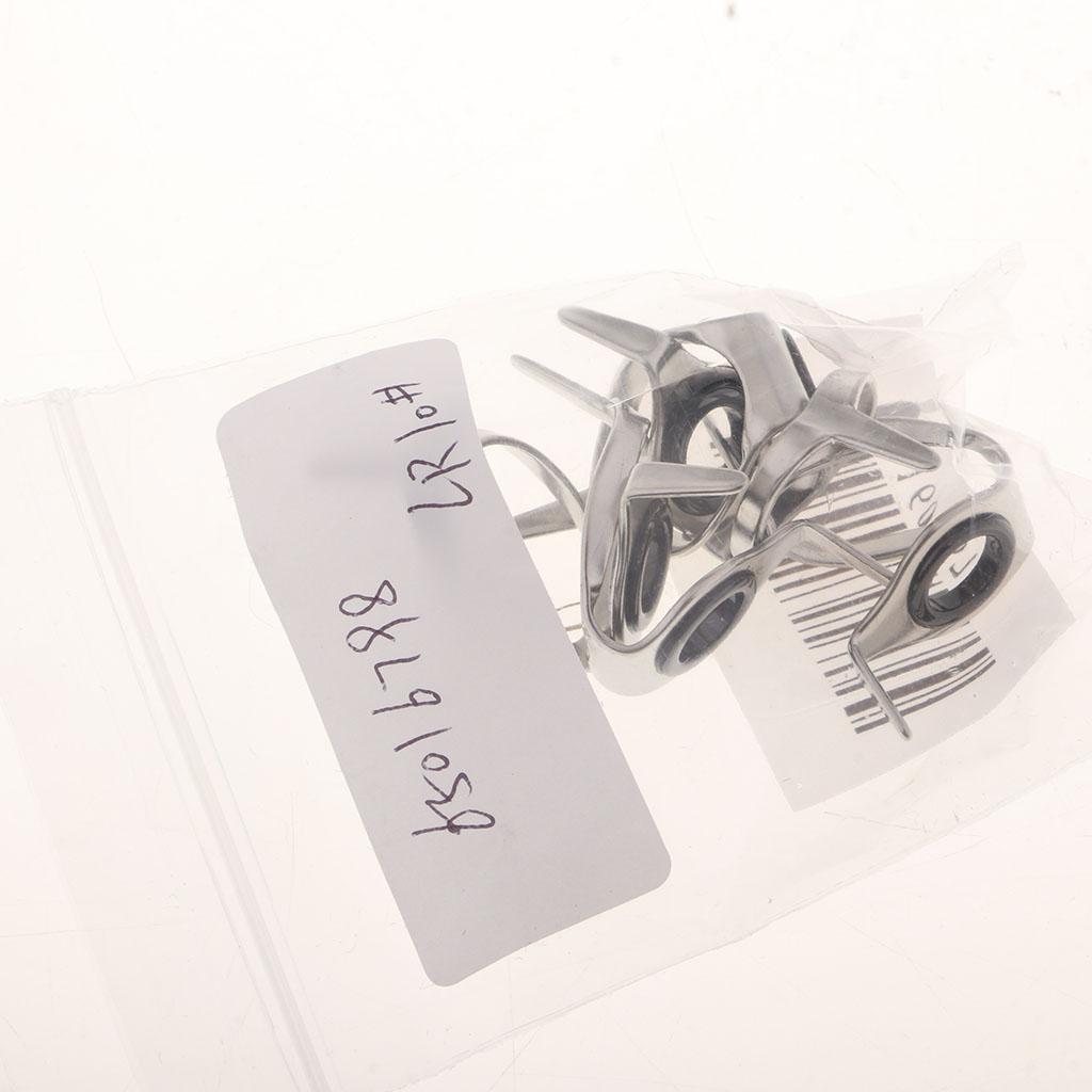 Fishing Rod Guide Eye Ring Spinning Casting Line Guide Tip Top Set 5pcs LR10
