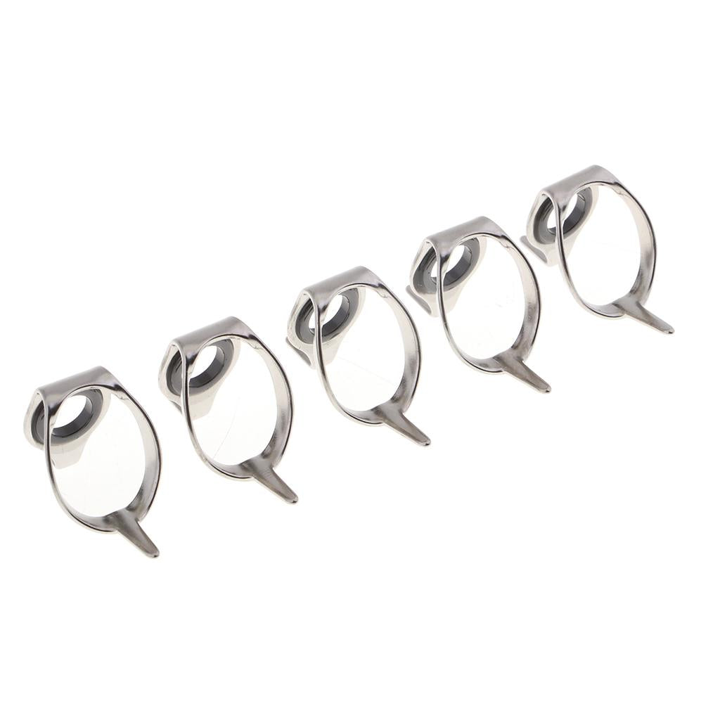 Fishing Rod Guide Eye Ring Spinning Casting Line Guide Tip Top Set 5pcs LR10