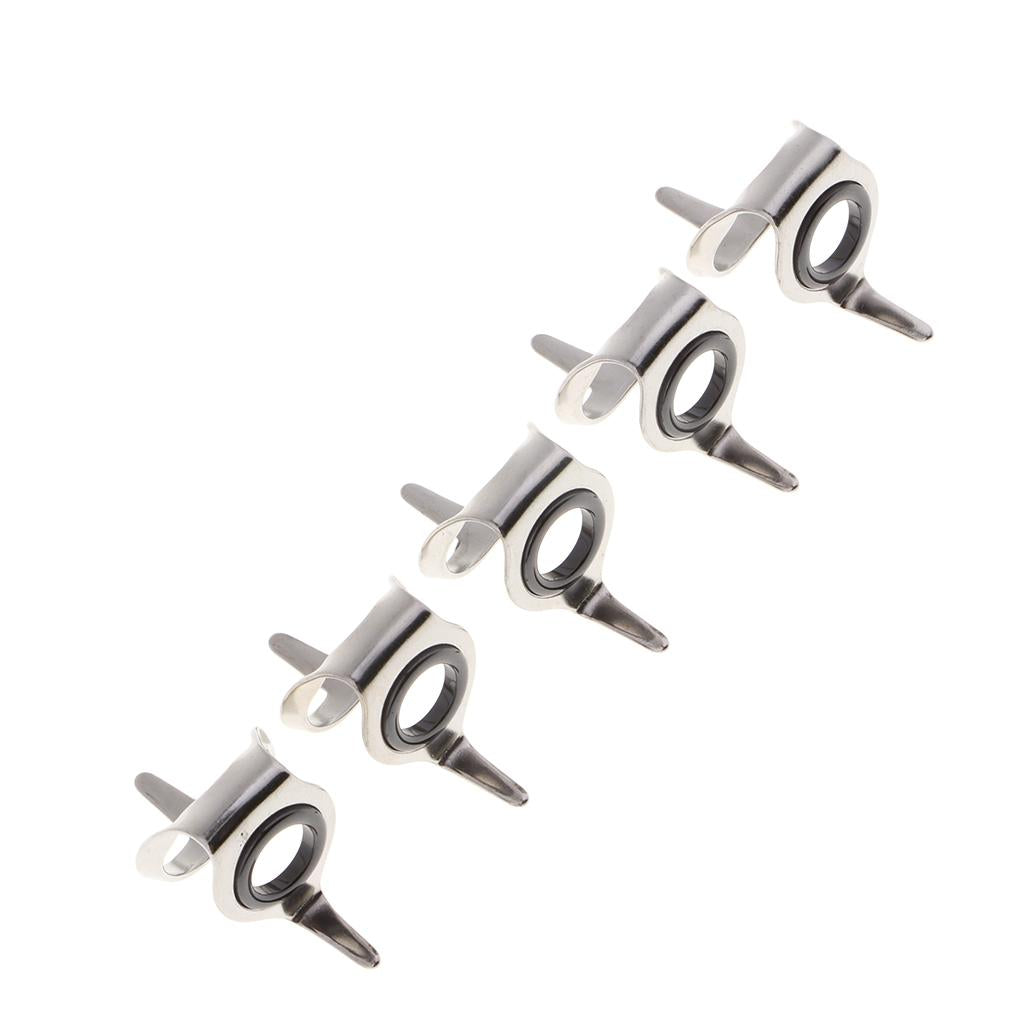 Fishing Rod Guide Eye Ring Spinning Casting Line Guide Tip Top Set 5pcs LR12