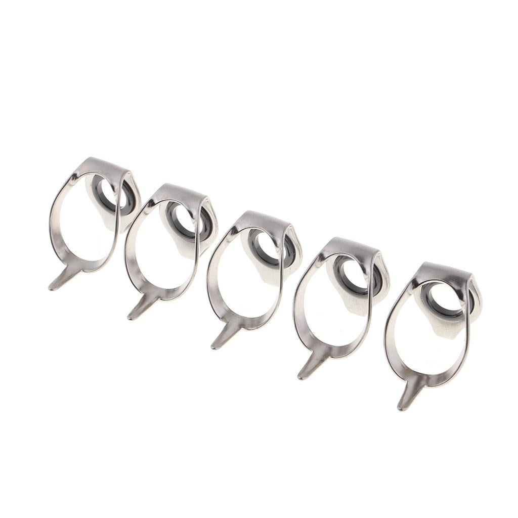 Fishing Rod Guide Eye Ring Spinning Casting Line Guide Tip Top Set 5pcs LR12