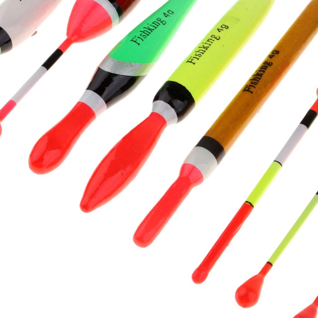 10pcs Fishing Balsa Wood Floats Bobbers Buoy Carp Coarse Fishing Tackle  4g