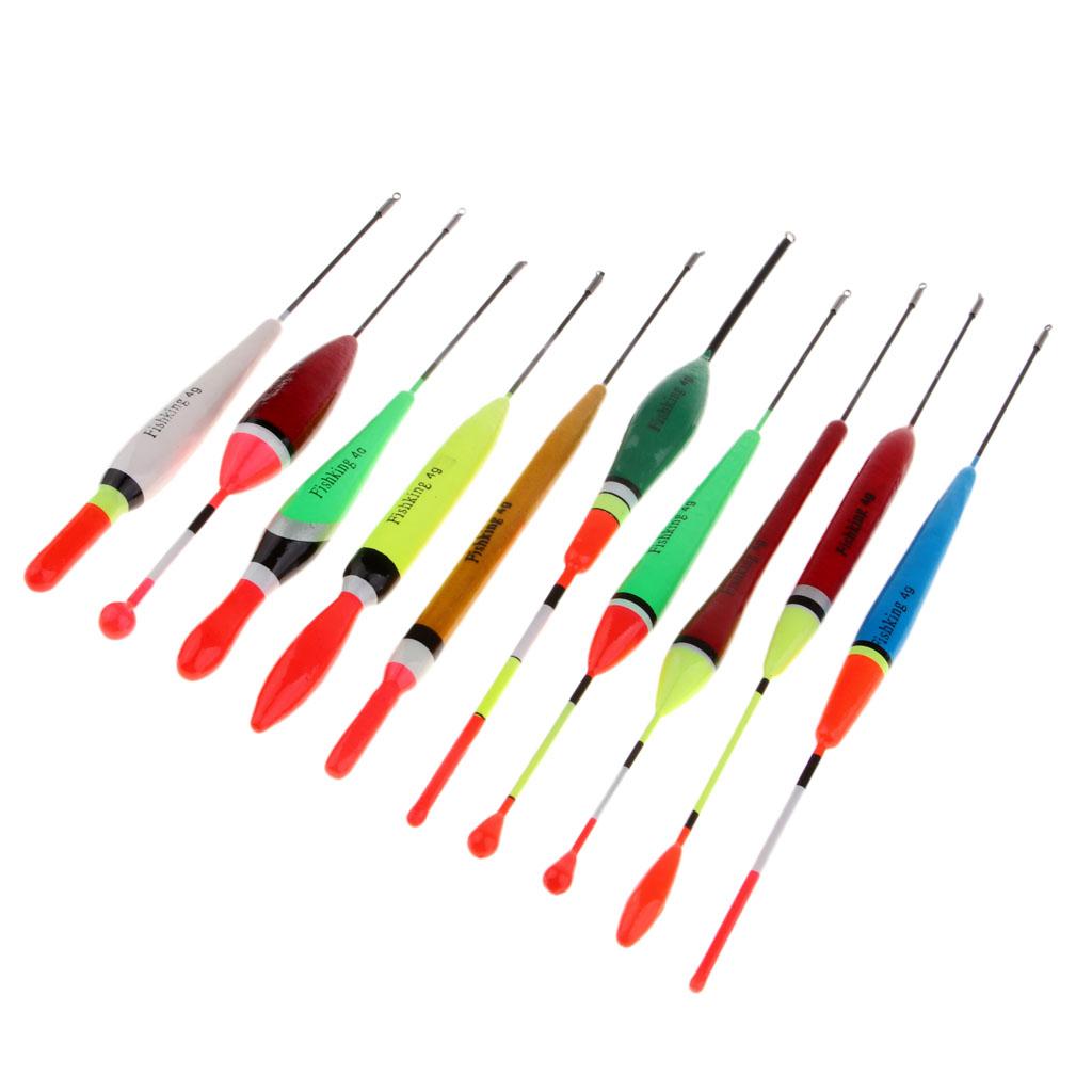 10pcs Fishing Balsa Wood Floats Bobbers Buoy Carp Coarse Fishing Tackle  4g