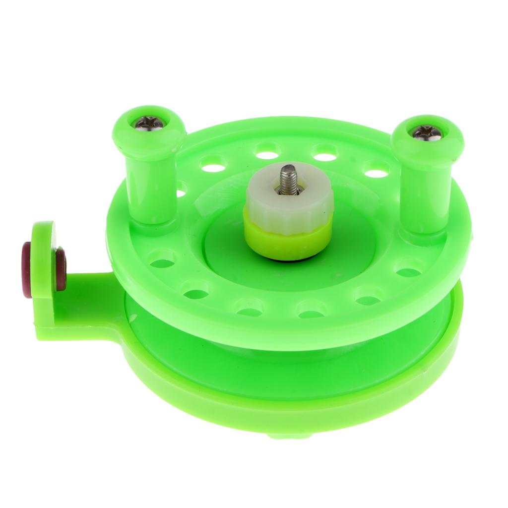 2xMini Fly Fishing Reel Ice Fishing Reel Raft Wheel Right Hand Rod Hole 1.6cm