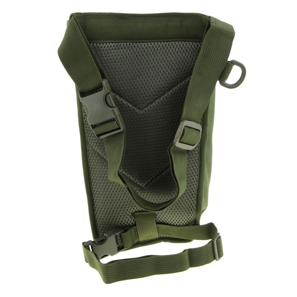 Fishing Waist Carry Bag Leg Pack Lure Rod Tackle Pouch with Box Army Green