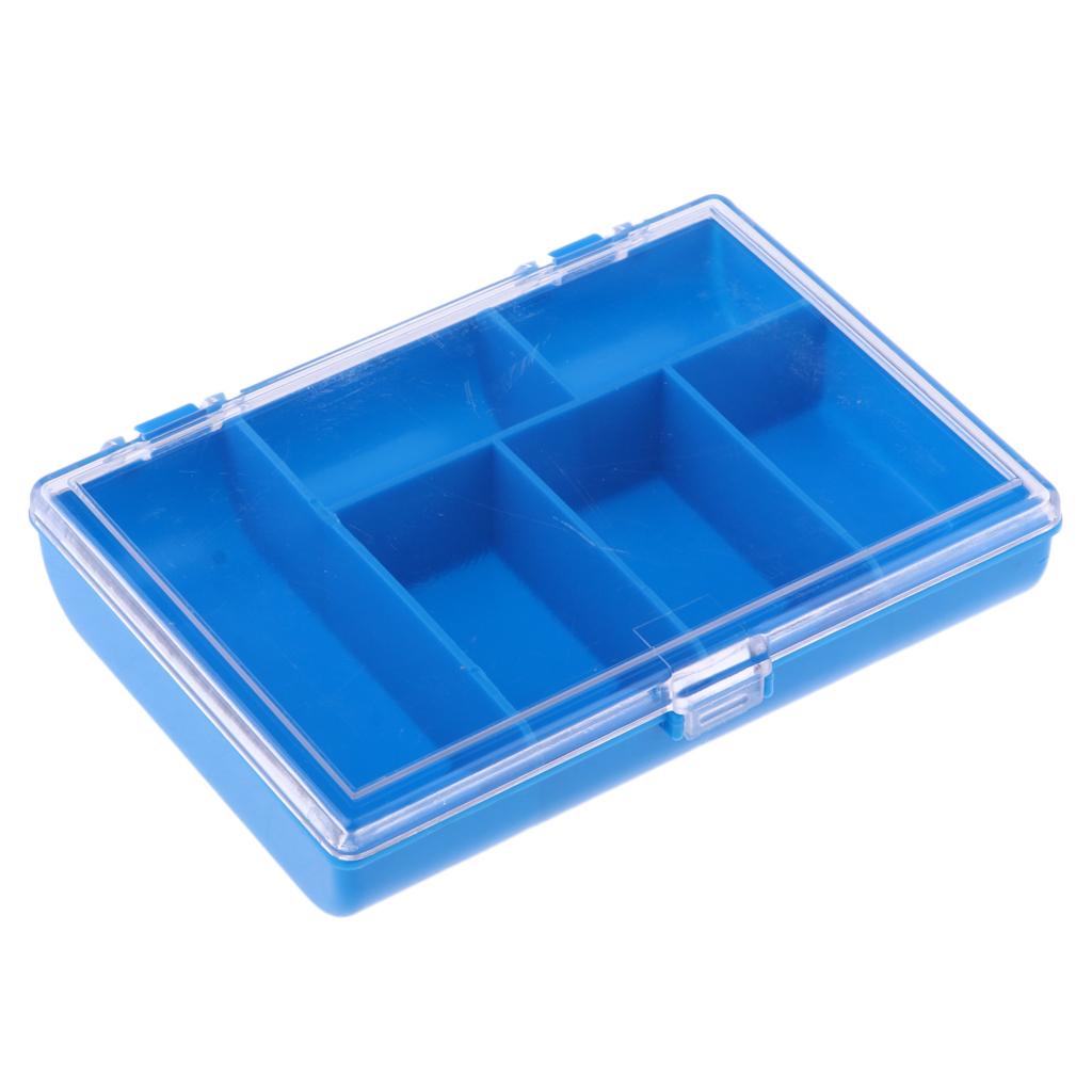 Plastic Fishing Lure Hook Tackle Box Storage Case Container Organizer Blue