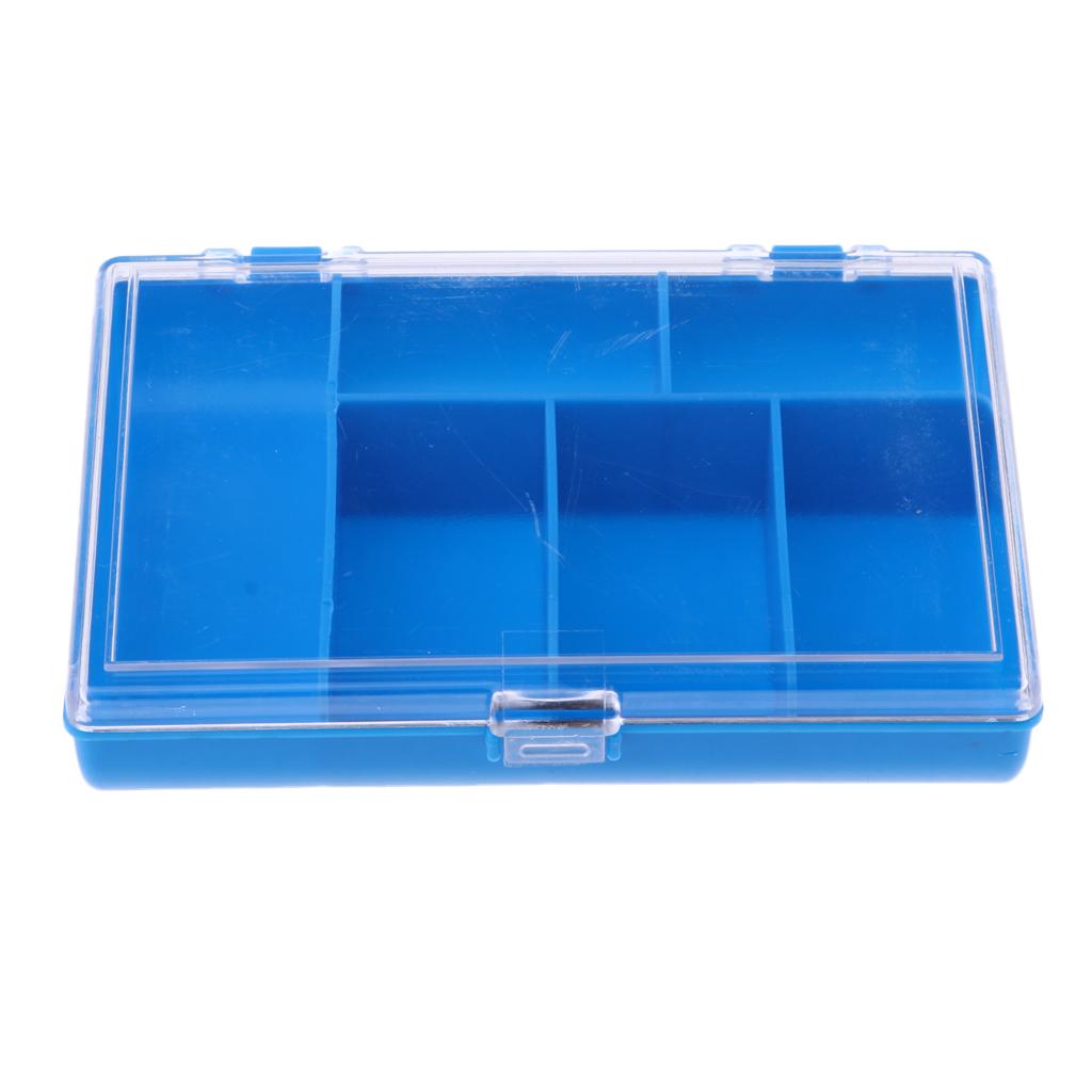 Plastic Fishing Lure Hook Tackle Box Storage Case Container Organizer Blue