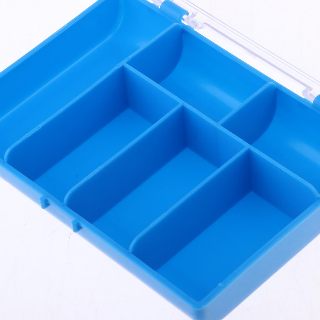 Plastic Fishing Lure Hook Tackle Box Storage Case Container Organizer Blue
