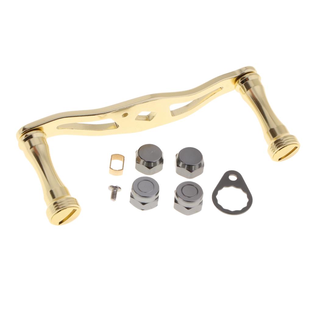Full Metal Fishing Reel Handle Knob for D/S/A Baitcasting Reels Gold