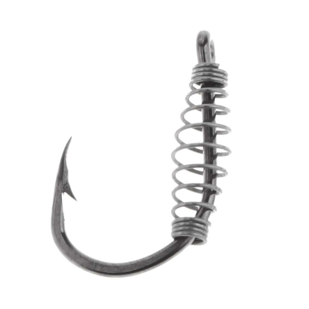 3x10pcs Spring Barbed Fishing Hooks with Hole Carp Jig Fishhook Hook Size 10