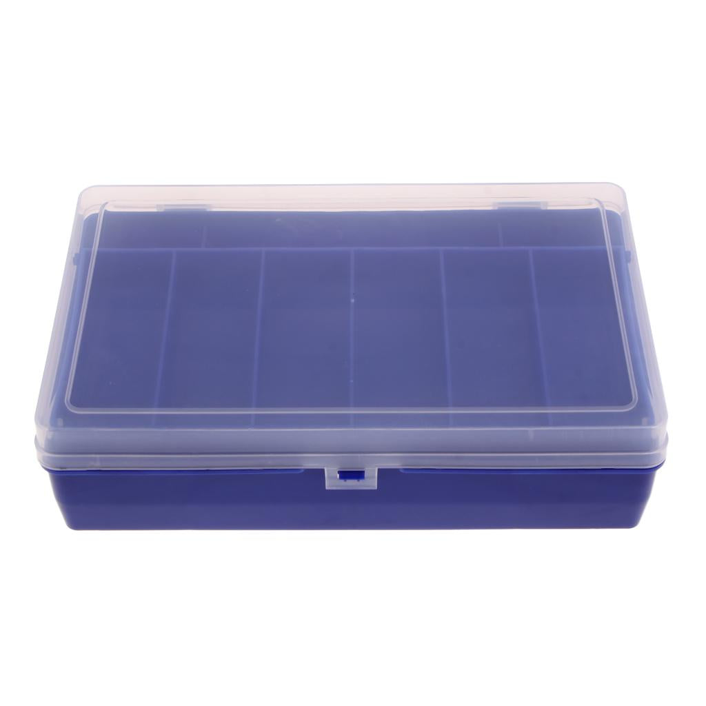 Fishing Tackle Box Plastic Portable Bait StorageContainer Blue 24x15x6cm