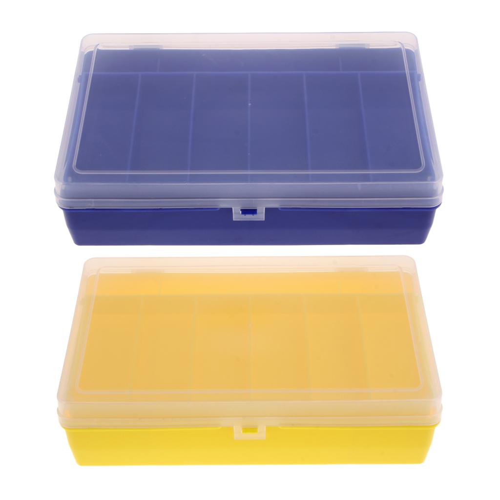 Fishing Tackle Box Plastic Portable Bait StorageContainer Blue 24x15x6cm