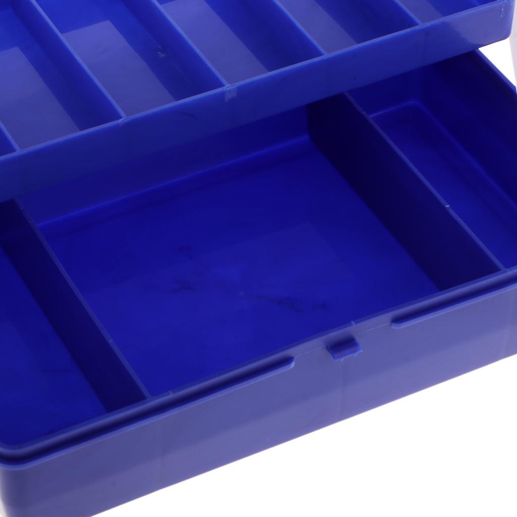 Fishing Tackle Box Plastic Portable Bait StorageContainer Blue 24x15x6cm