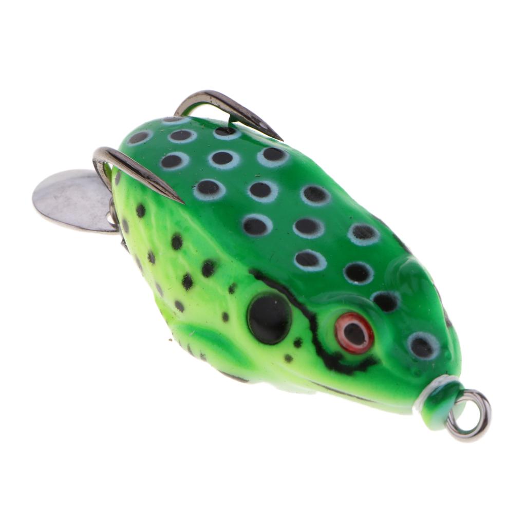 Fishing Lures Tackle Large Frog Topwater Crankbait Hook Bass Bait Green
