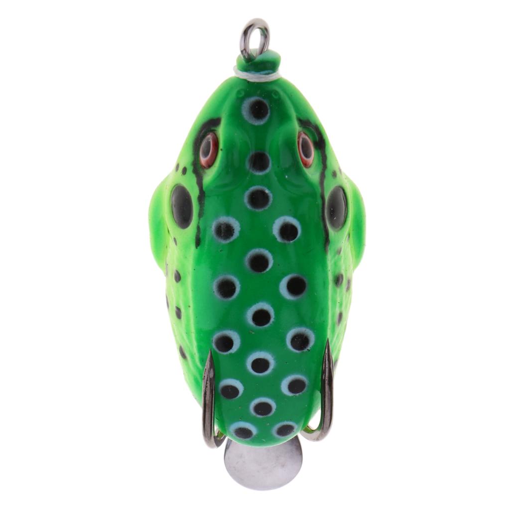 Fishing Lures Tackle Large Frog Topwater Crankbait Hook Bass Bait Green