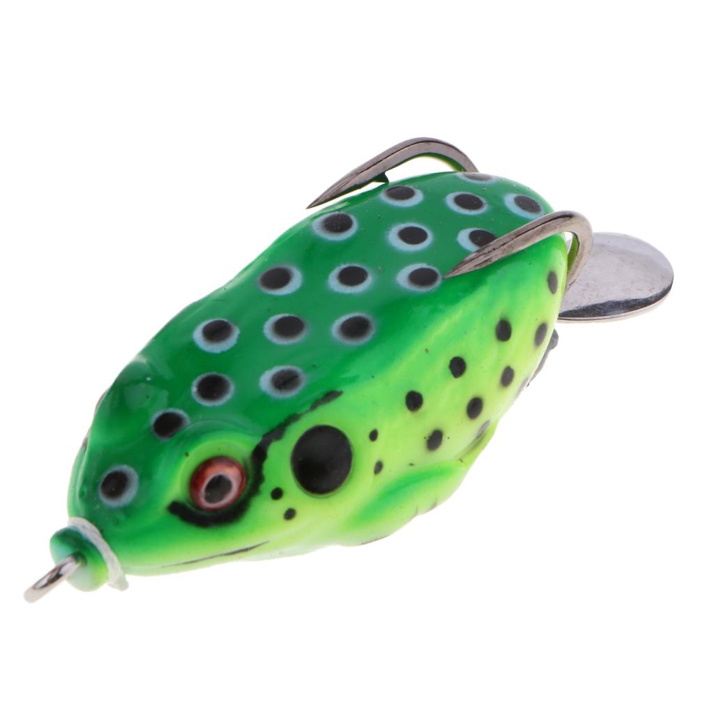 Fishing Lures Tackle Large Frog Topwater Crankbait Hook Bass Bait Green