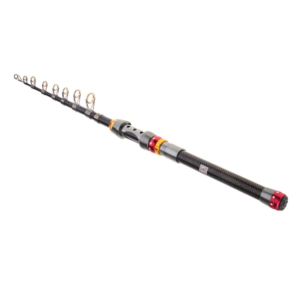 Fishing Rod Ultralight Carbon Fiber Telescopic Portable Spinning Pole 3.0m