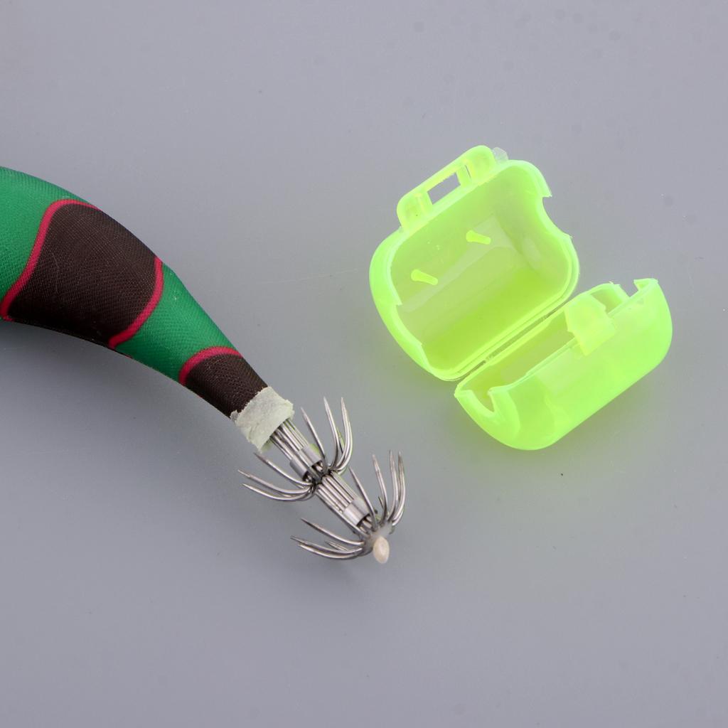 3.5# Squid Jigs Luminous Fishing Lures Artificial Baits Shrimp Color C