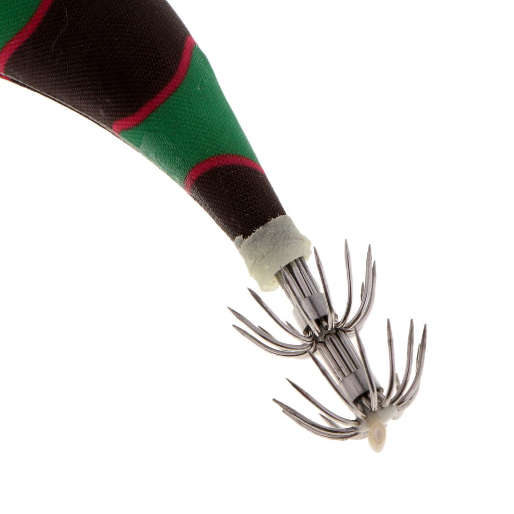 3.5# Squid Jigs Luminous Fishing Lures Artificial Baits Shrimp Color C