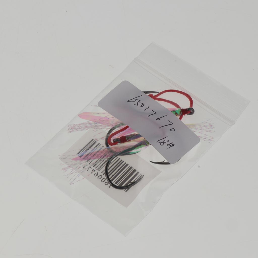 2Pcs Fishing Assist Hooks Carbon Steel Jigging Assist Fishing Hooks 18