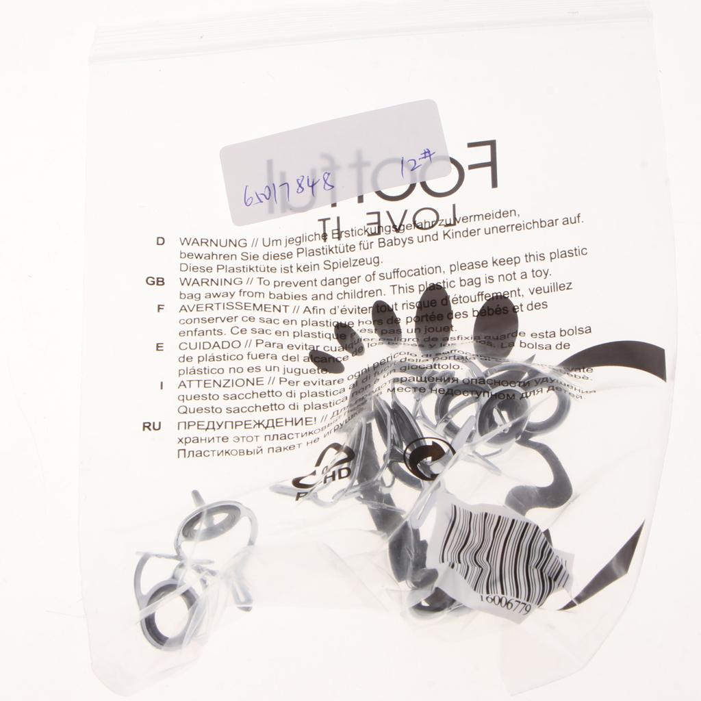 10pcs Fishing Rod Guide Eyes Ceramic Ring DIY Rod Building Component Size 12